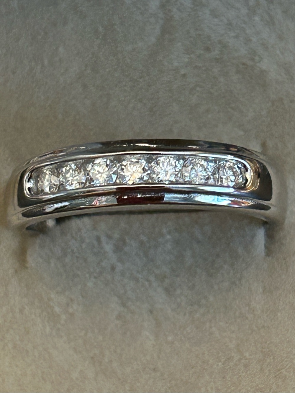0.75CTW Classic Unisex Channel-Set Moissanite Band Ring in 925 Sterling Silver